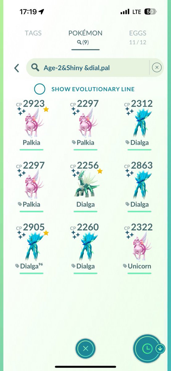 mediocrejohn's tweet photo. @brandontan91 Hundo Dialga Origin, 9 Shiny Palkia and Dialga all together, 96% Shiny Dialga origin. https://t.co/nbXTJVaQRe