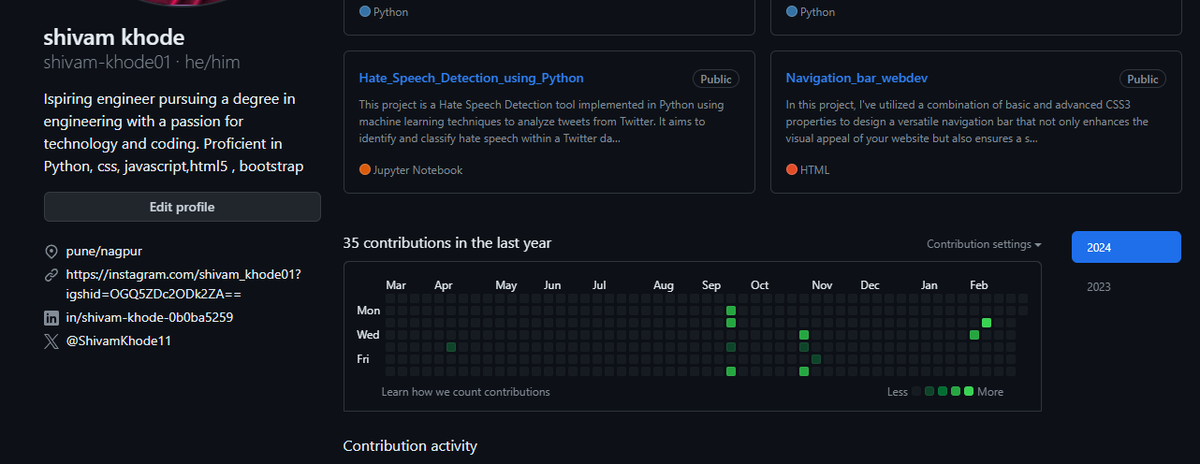 ShivamKhode11's tweet image. How was your github looking for the last year ? . . mine was just 35 contributions in whole year as open scource.......wbu ??
#github #githubcommunity #coding #openscource