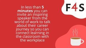 Planning career talks for your school? Discover how to set up an event in under 5 mins! Join our Educator demo to see how the F4S Platform can assist you 
📅 TUES 12 Mar
⏲️ 3:30-4pm 
💻  buff.ly/394x6ca 
#educators