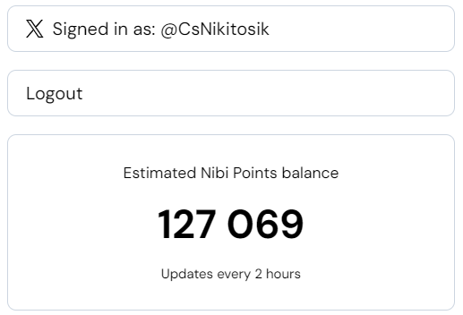 CsNikitosik's tweet photo. Flex with my @NibiruChain Points. How much do you have?) Let's write down it 👇 https://t.co/3Qj0IGpVGh