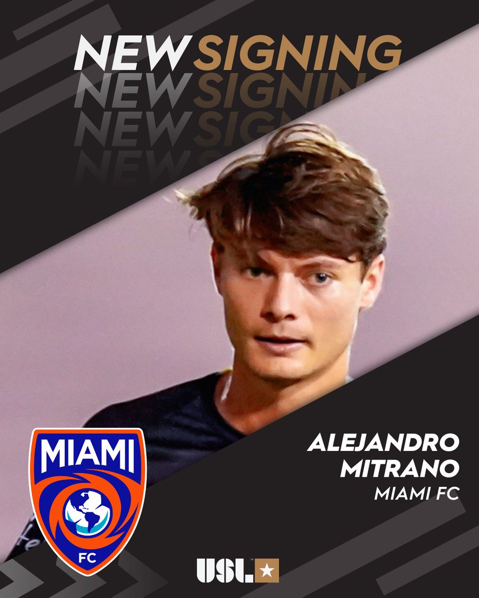 A new step in his career 🪜

<a href="/TheMiamiFC/">Miami FC</a> has signed <a href="/Ale_Mitrano/">Alejandro Mitrano</a> ahead of the upcoming season.

➡️ bit.ly/3SWxGyS