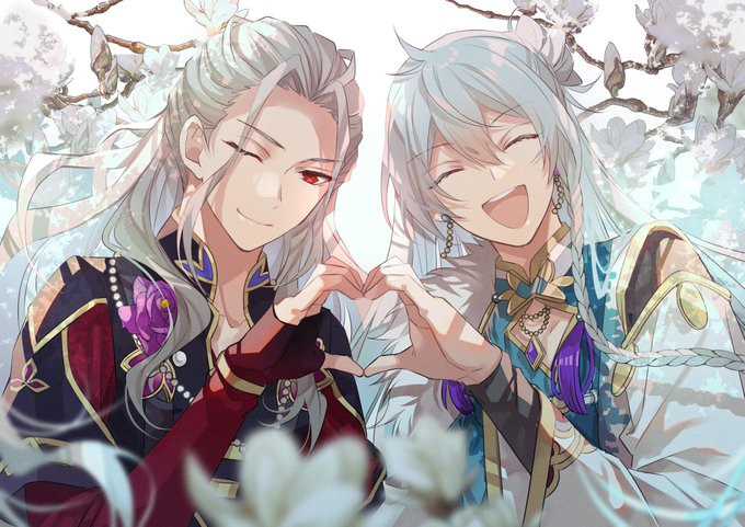 「heart hands duo male focus」 illustration images(Latest)