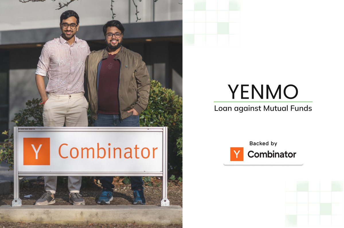 ycombinator's tweet photo. .@YenmoIn (YC W24) lets India's 60M investors borrow against their investments at 10.5%, eliminating the need for them to take high-interest personal loans or sell their investments when in need of money.

https://t.co/HdXVEFZtkP

Congrats on the launch, @ashutoshpuro97 and @AryanAg15!