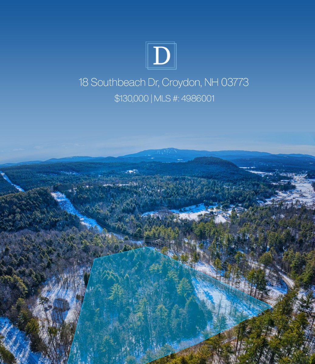 dolan_re's tweet photo. #JUSTLISTED
18 Southbeach Dr, Croydon, NH 03773
MLS #4986001 | $130,000
🏡 Lot Size: 4.65 +/- Acres 
Click the link below for more details! ⬇️⬇️⬇️
https://t.co/ntBEEjvXz0
#dolanrealestate #newhampshirerealestate #croydon #mountainview #southbeach https://t.co/enjmVXQezG