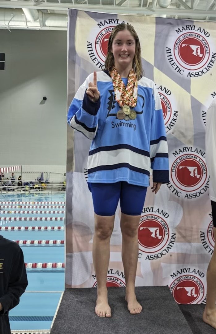 laplatawarriors's tweet photo. Congratulations to the LPHS Girls Swim Team on their 4th place finish at the MD State Championships! The team finished with 2 individual STATE CHAMPIONS. Addy Donnick won the 100 free and 100 back while Jadyn Woolsey took home the gold in the 50 freestyle. Great job Warriors! https://t.co/T12aZHWQGm