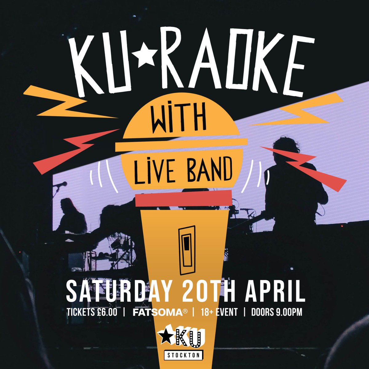 KU-RAOKE 🎤 This April we’re giving you the chance to sing on the same stage as acts such as Arctic Monkeys, The 1975, The Zutons, Wolf Alice and many more 🙌 🎫 fatsoma.com/e/eh3vnwd6/la/…