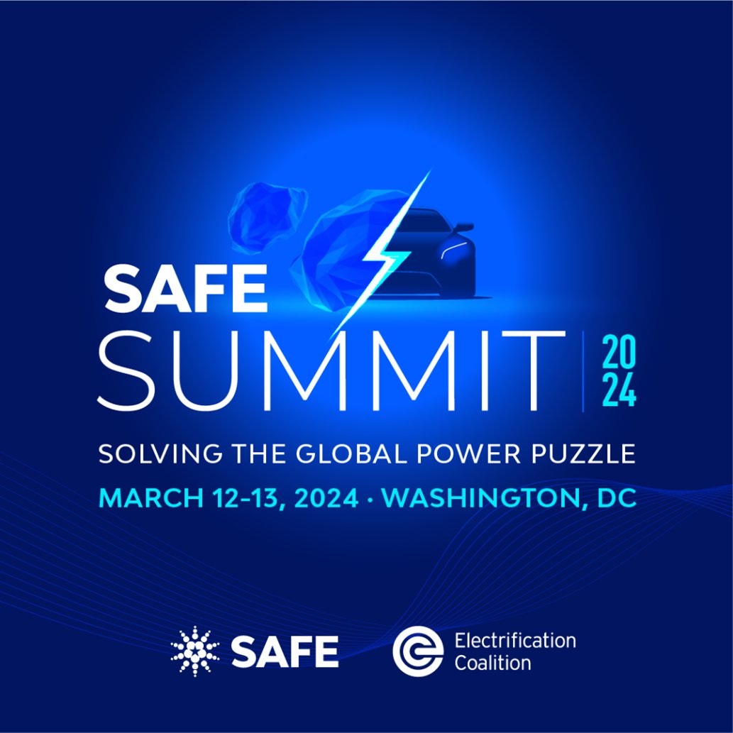 The world is at an inflection point on energy ⚡️and transportation 🚘 
@securing_energy &amp; @electricroadmap are convening industry and government leaders for #SAFESummit2024.
Hear from <a href="/RedwoodMat/">Redwood Materials</a>'s JB Straubel, <a href="/SecGranholm/">Secretary Jennifer Granholm</a> &amp; More
Learn more and register: safesummit.org