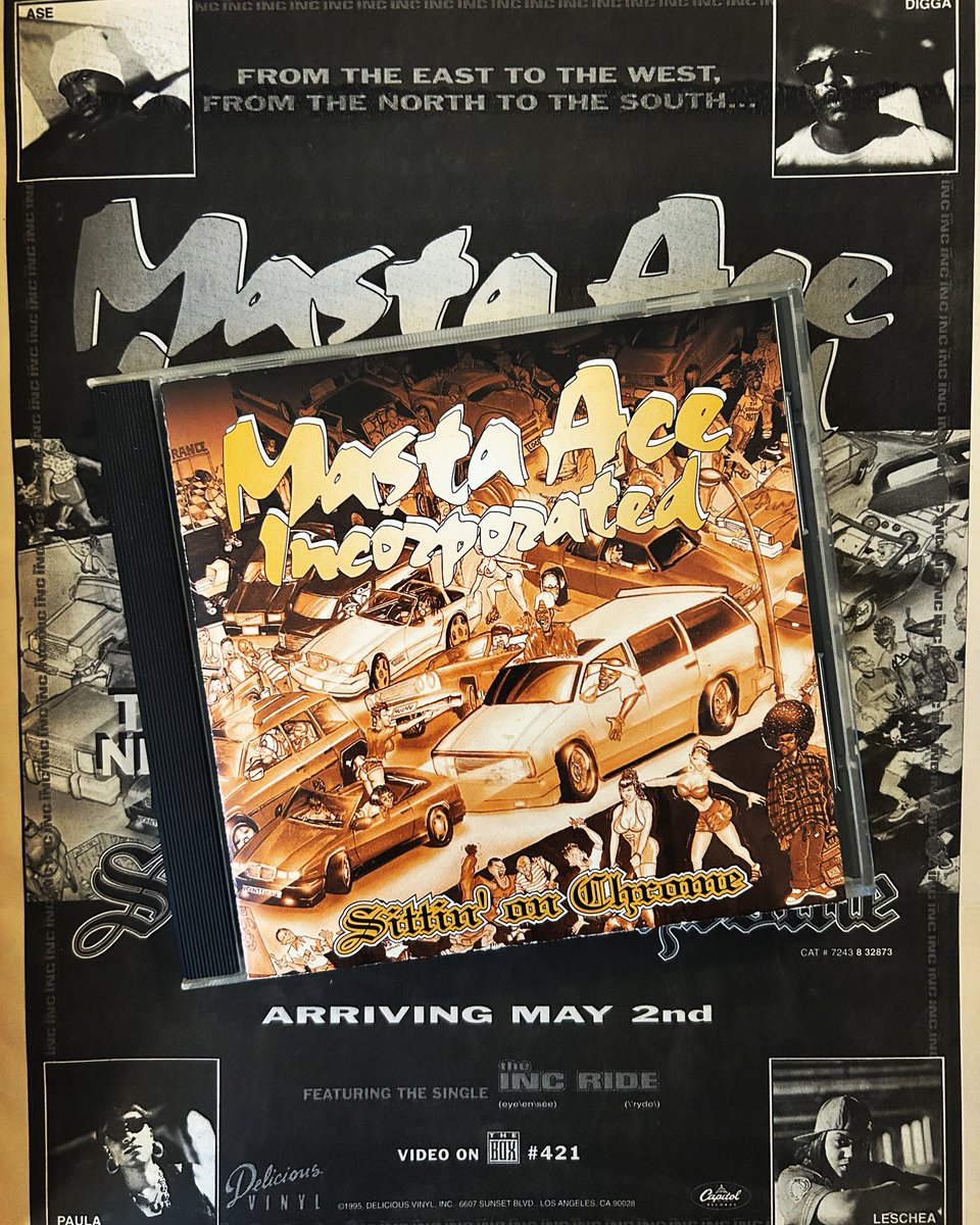 hiphopgods's tweet photo. Masta Ace Incorporated - Sittin' on Chrome

#east #west #north #south #theincride #capitol #records #deliciousvinyl #hiphop #classic #lorddigga #paulaperry #leschea #mastaace #incorporated #hiphopgods https://t.co/cRc5PrpmUV