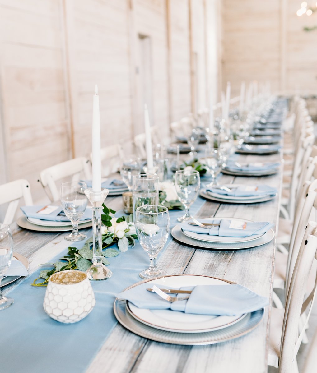 Table details before the guests arrive!

📸: @allyparkerphotoco

#weddingdetails #bluewedding #weddinginspo #reception #weddingtables #whitedovebarn #tennesseeweddingvenue