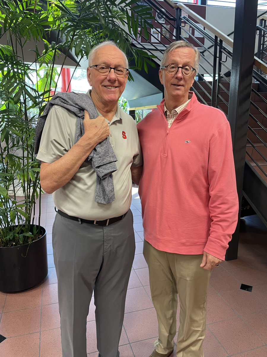 TPrep_BoysHoops's tweet photo. Great having legendary Syracuse coach and basketball Hall of Fame member Jim Boeheim stop by school today. Tampa Prep is the place to be‼️ #tphoops🏀 https://t.co/G3VoVFd0th