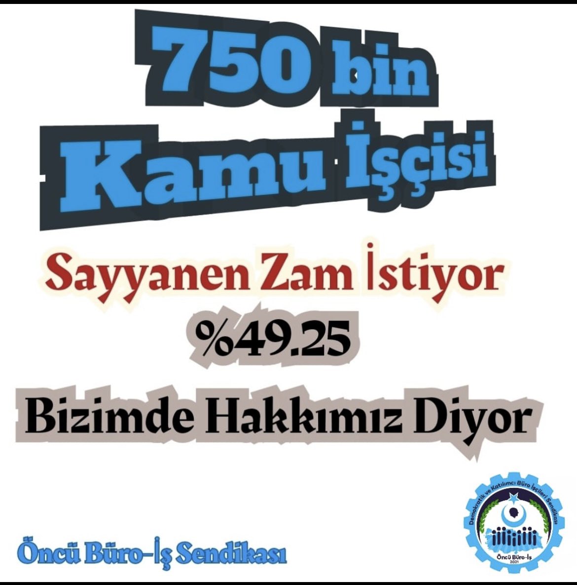 750 bin #kamuiscisi sesinin duyulmasını istiyor

%49.25 
Büyüyen Ülkemizde Kamu İşçilerinin İnsanca Yaşam Sürmesi İçin Gereklidir.

#iscideOYverecek
<a href="/turkiskonf/">TÜRK-İŞ</a> 
<a href="/hakiskonf/">HAKİŞ KONFEDERASYONU</a>