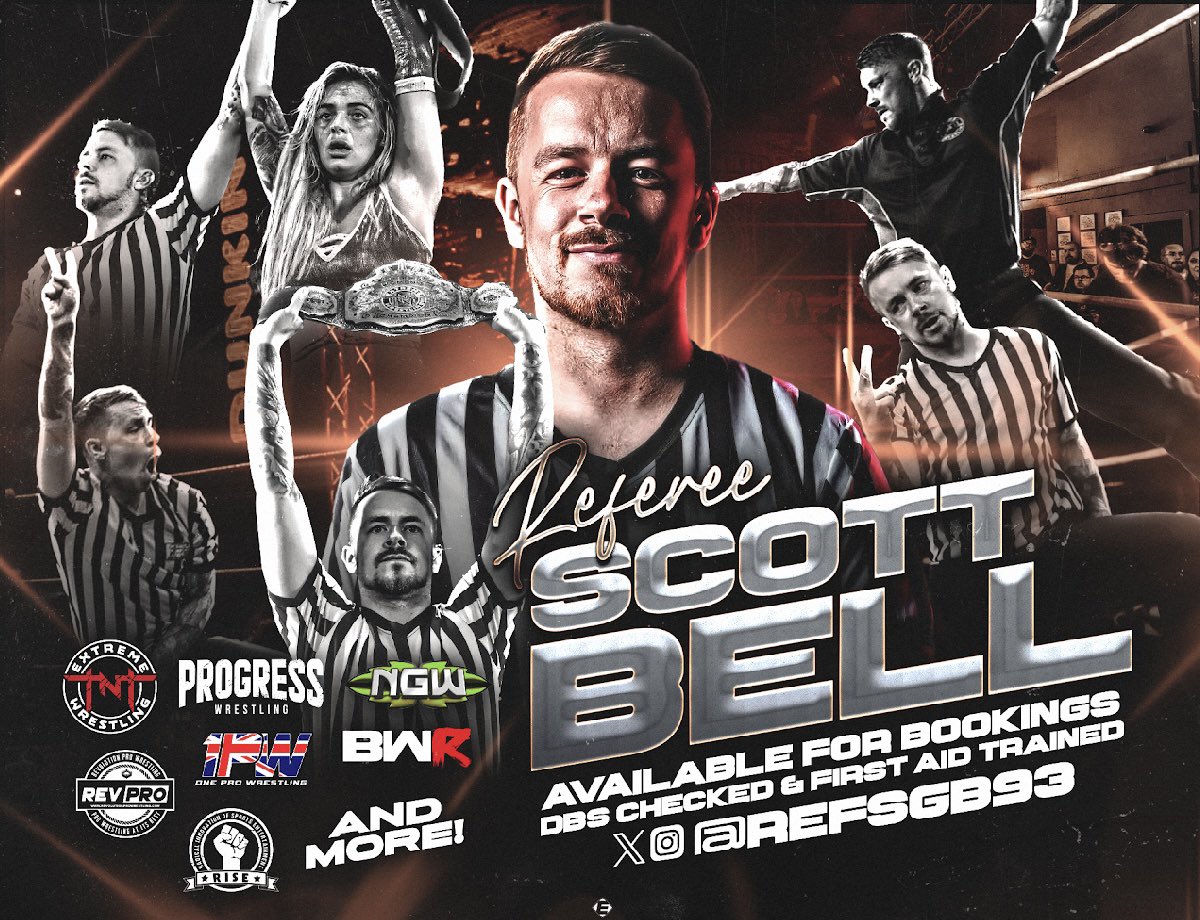 Would love to take on more bookings this year! Drop me a DM if you need a Professional Referee for your shows! Reposts and likes appreciated! 👊🏻🦓🦓 graphic by <a href="/Elliottt93/">Elliot</a> 🖤