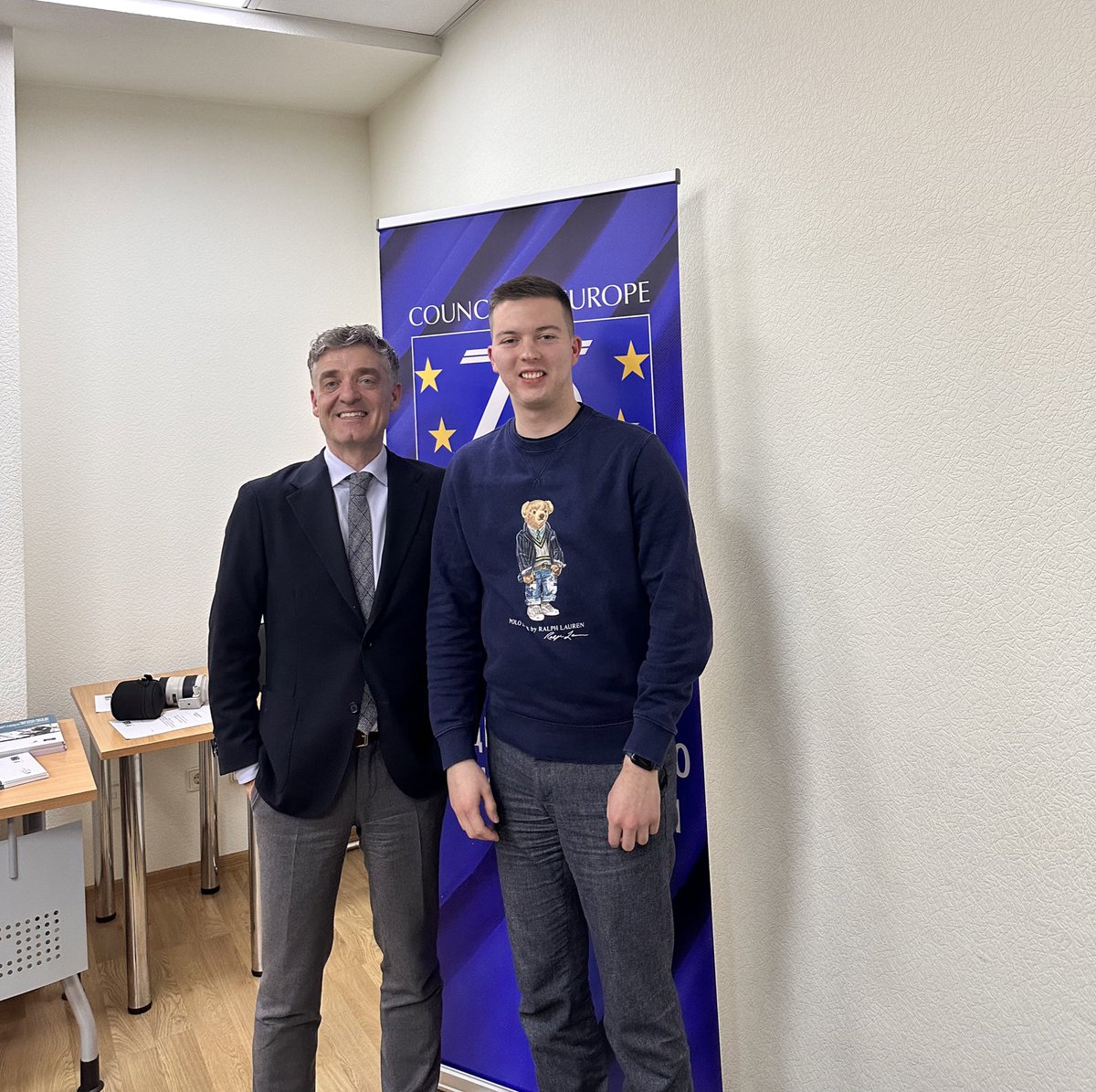 Great meeting with Tobias Flessenkemper, Head of the Youth Department of the Council of Europe, in Kyiv 🇺🇦
