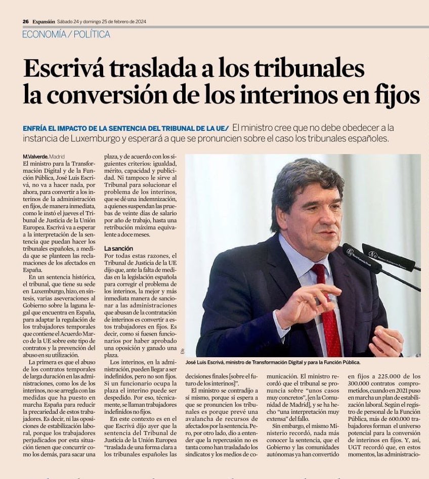 FabianValeroABG's tweet photo. 23 años sin trasponer la Directiva al derecho español y el marrón que se lo coman los jueces… https://t.co/aN7YqDhzsD