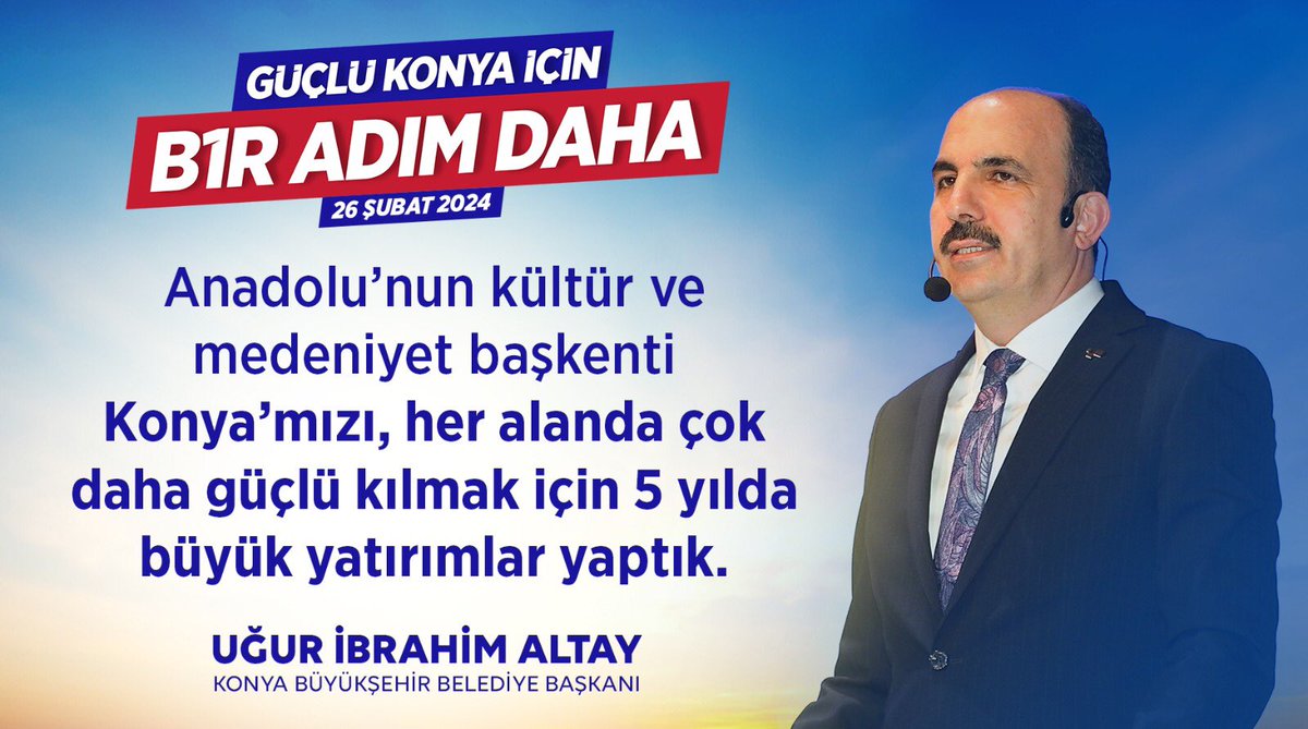 u_ibrahim_altay's tweet photo. “Güçlü Konya İçin Bir Adım Daha” https://t.co/uHGtXVbKcq