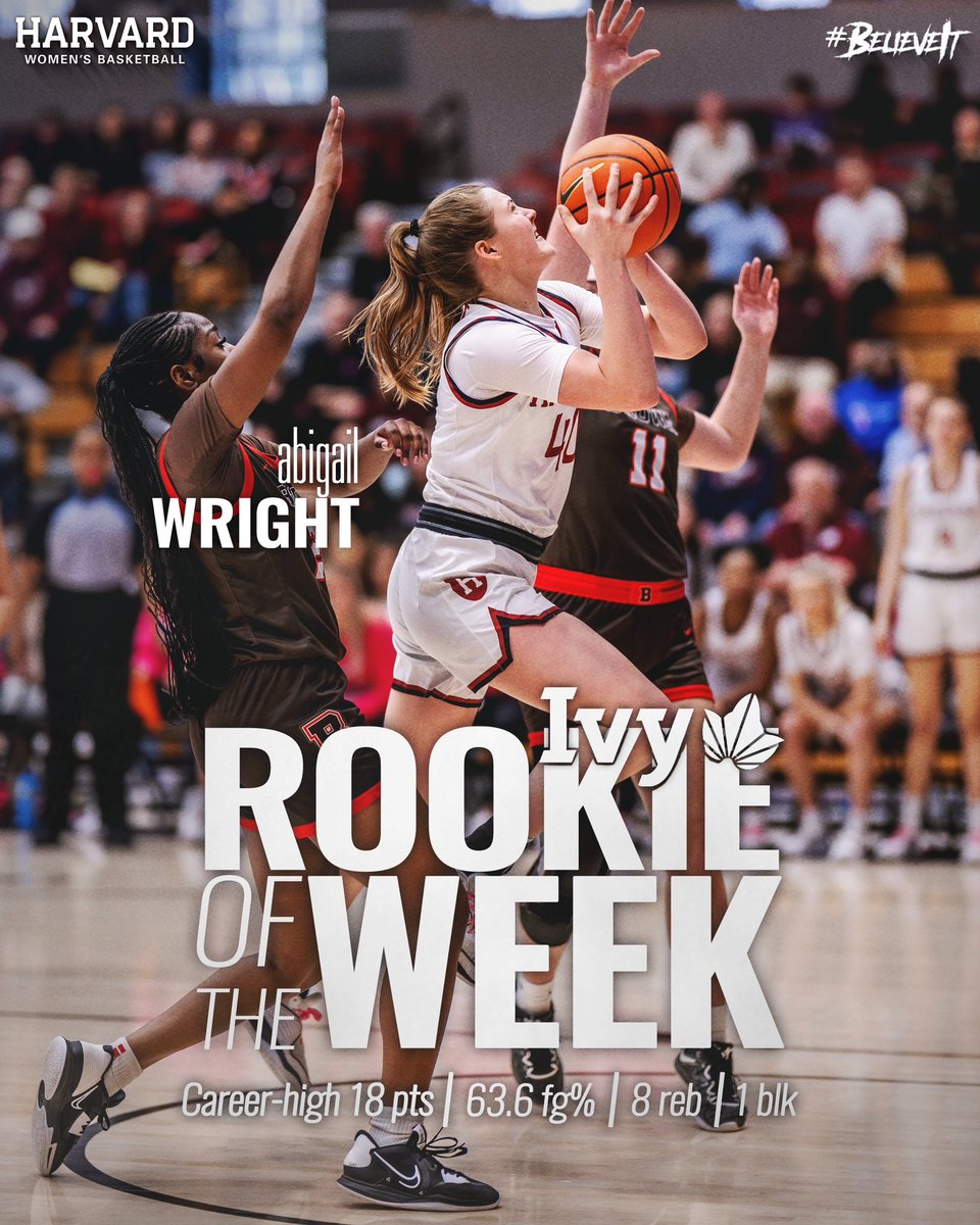A career day on Saturday earns Abigail Wright 𝙄𝙫𝙮 𝙇𝙚𝙖𝙜𝙪𝙚 𝙍𝙤𝙤𝙠𝙞𝙚 𝙤𝙛 𝙩𝙝𝙚 𝙒𝙚𝙚𝙠 honors🔥

#GoCrimson x #BelieveIt
