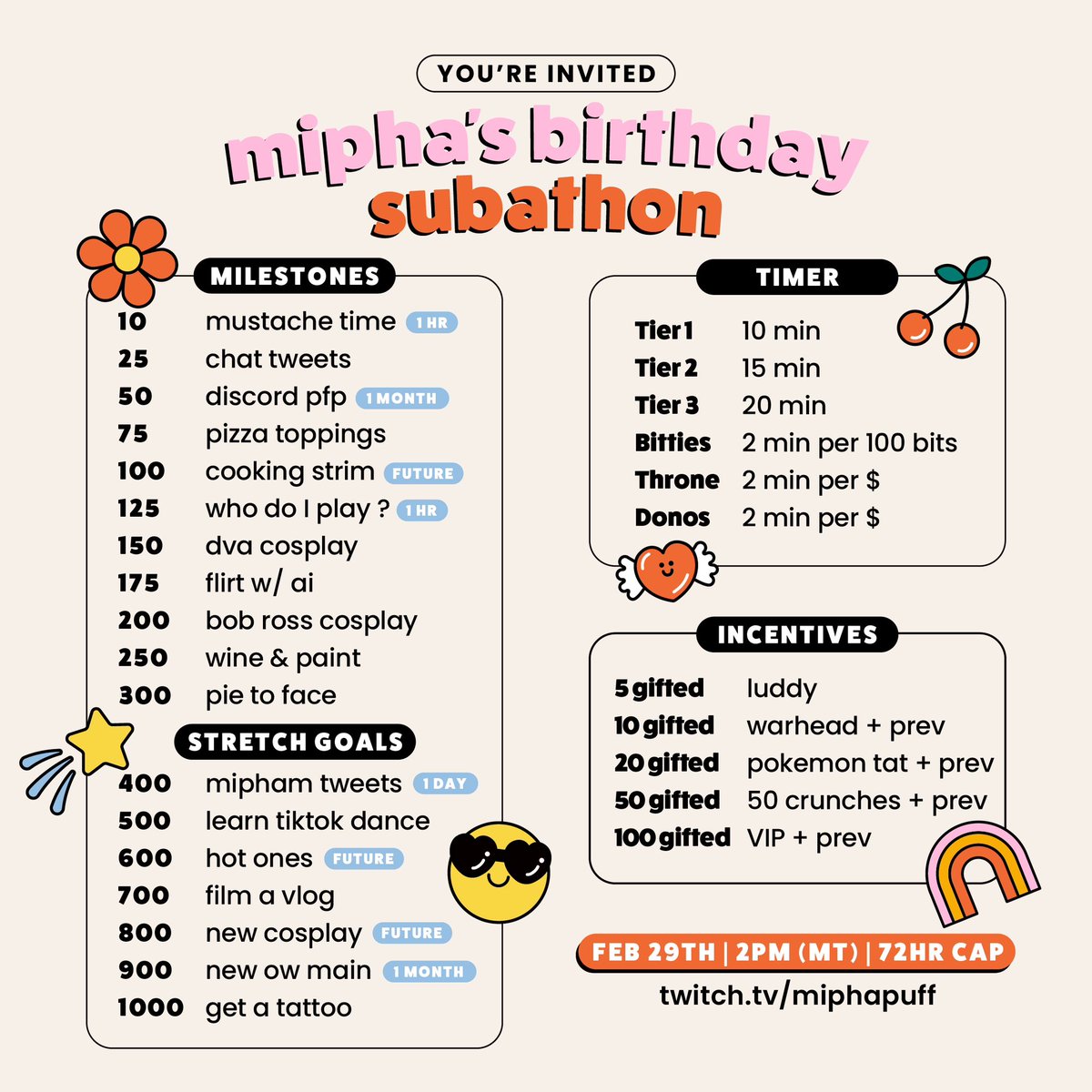 First ever subathon this week, kind of nervous 🥹🫶🏻✨💌