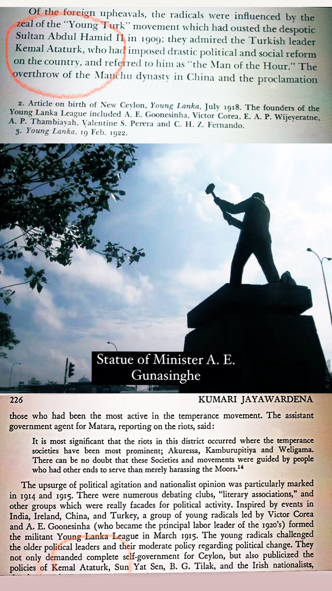 zameer_careem's tweet photo. Editorial ‘Young Lanka’ (1922) hailed Atatürk as “the man of the hour” as his policies influenced the “Young Lanka League” (est. 1915) led by Sri Lanka’s freedom fighters like Minister A.E. Gunasinghe &amp; Victor Corea. 🇱🇰 🤝 🇹🇷  @TC_KolomboBE https://t.co/3TFOib0gk6