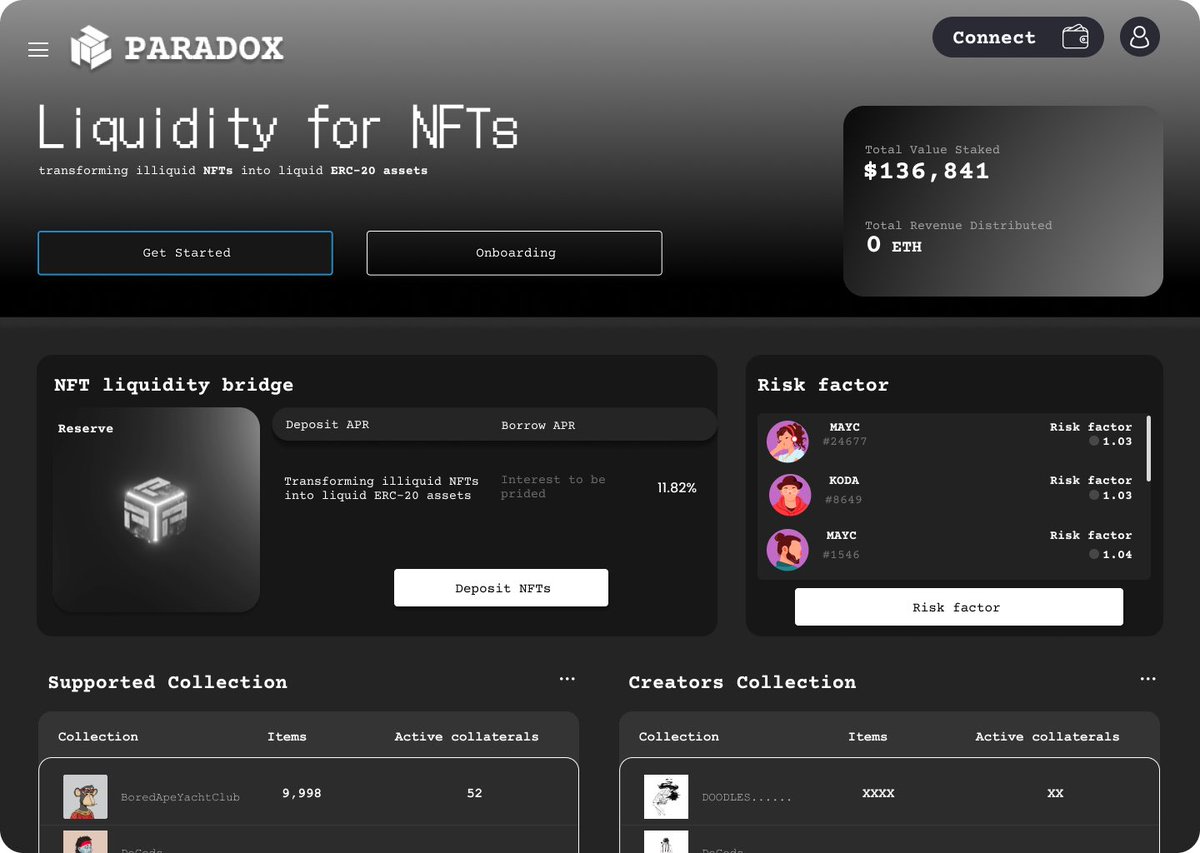 paradoxErc425's tweet photo. $PDX | Initial Mockups

- We have completed the initial main screens for the mock-up, and the secondary screens are scheduled for completion tomorrow. We will finalize them after gathering feedback from the community.

- Simultaneously , development has commenced on the smart contracts, while we are also actively working on constructing the dapp's frontend interface.