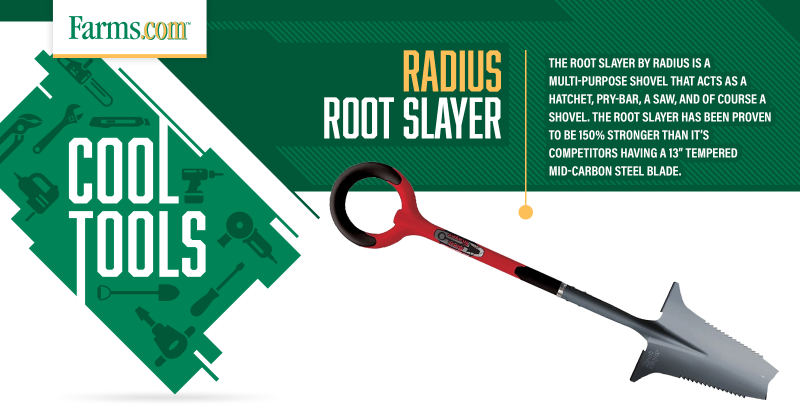 OntAg's tweet photo. Have roots ever gotten in your way while using a shovel?
Today's #FarmTool for #CoolToolTuesday is the Root Slayer by @radiusgarden.
This multi-purpose shovel eliminates the need for hatchets, pry-bars, and saws while digging.
Check it out here 👇
#OntAg #AgNews #AgTwitter