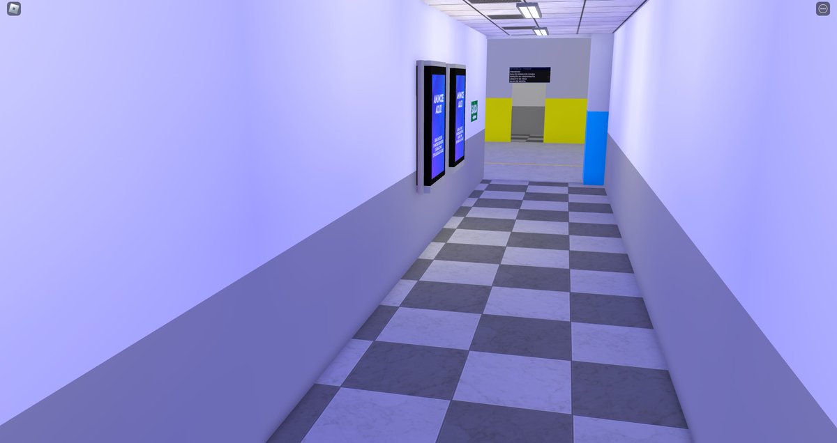 sbtroblox's tweet image. Dia de folga pelo SBT, nossos corredores vazios ecoam a solidão da segunda feira. #solidão #sbt #sbtroblox #roblox #televisão