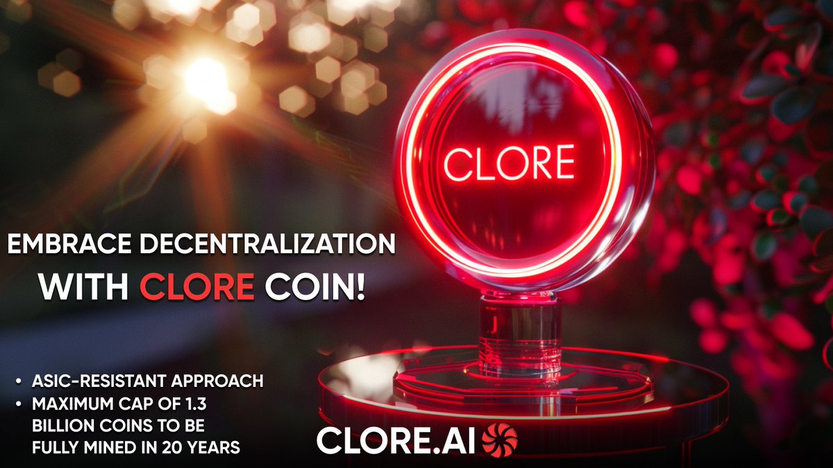 Embrace decentralization with Clore Coin! Our ASIC-resistant approach  preserves the democratic spirit of cryptocurrency by mining without ASICs.  Plus, with a maximum cap of 1.3 billion coins to be fully mined in