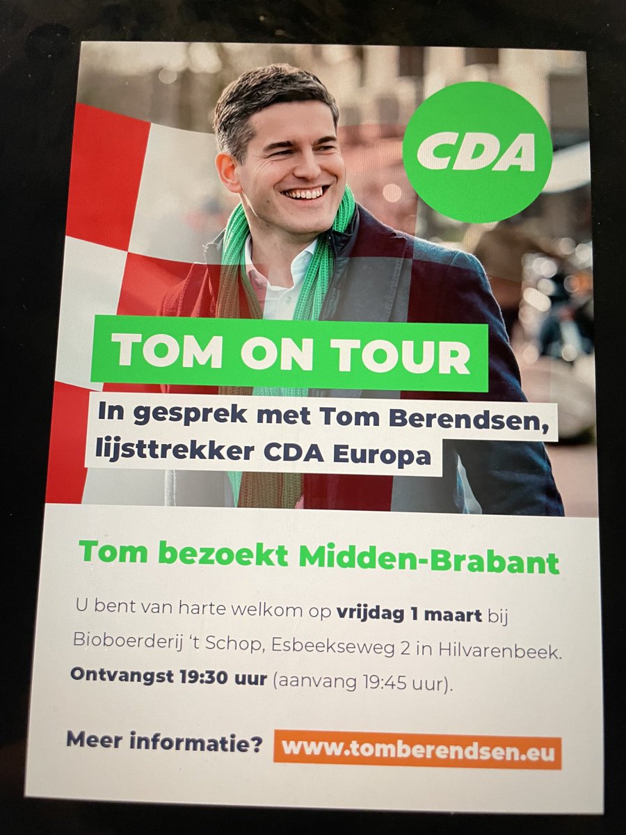 LvNistelrooij's tweet photo. ⁦@tbwberendsen⁩ in gesprek over aanpak landelijk gebied: Tom on Tour op 1 Maart, ontmoet Tom in Bioboerderij ‘t Schop, Hilvarenbeek Ruimte voor groen, voor ondernemerschap: welkom! ⁦@cdaeuropa⁩ ⁦@CDABrabant⁩ ⁦@ZLTO⁩ ⁦@Tussenheid⁩ ⁦@VNONCW⁩ https://t.co/OCO8IsgPBR