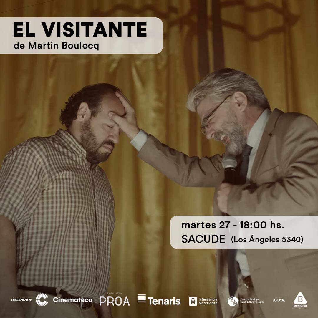 FESTIVAL DE CINE LATINOAMERICANO.

🎬 "El visitante" de Martin Boulocq en <a href="/CSacude/">Complejo Municipal SACUDE</a> 
👉martes 27 a las 18:00hs.
🎫 Las entradas son libres y gratuitas.

La función contará con una breve presentación del film a cargo del docente de la @ecucineuy Miguel Lagorio.

<a href="/Tenaris/">Tenaris</a>