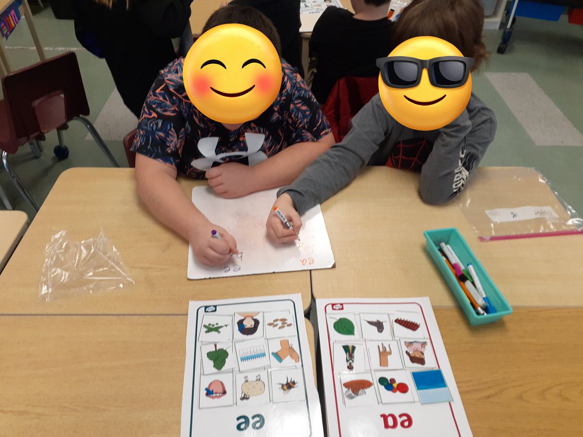 Working on spelling vowel teams ee and ea. <a href="/LambethPS1/">Lambeth P.S.</a>