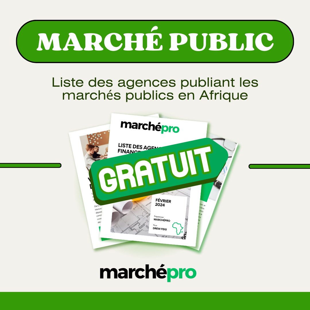 Intéressé par les marchés publics en Afrique ?

Cette liste (de plus de 200 agences) est un bon point de départ pour vos recherches d’opportunités.

Envoyez un e-mail à info@marchepro.com