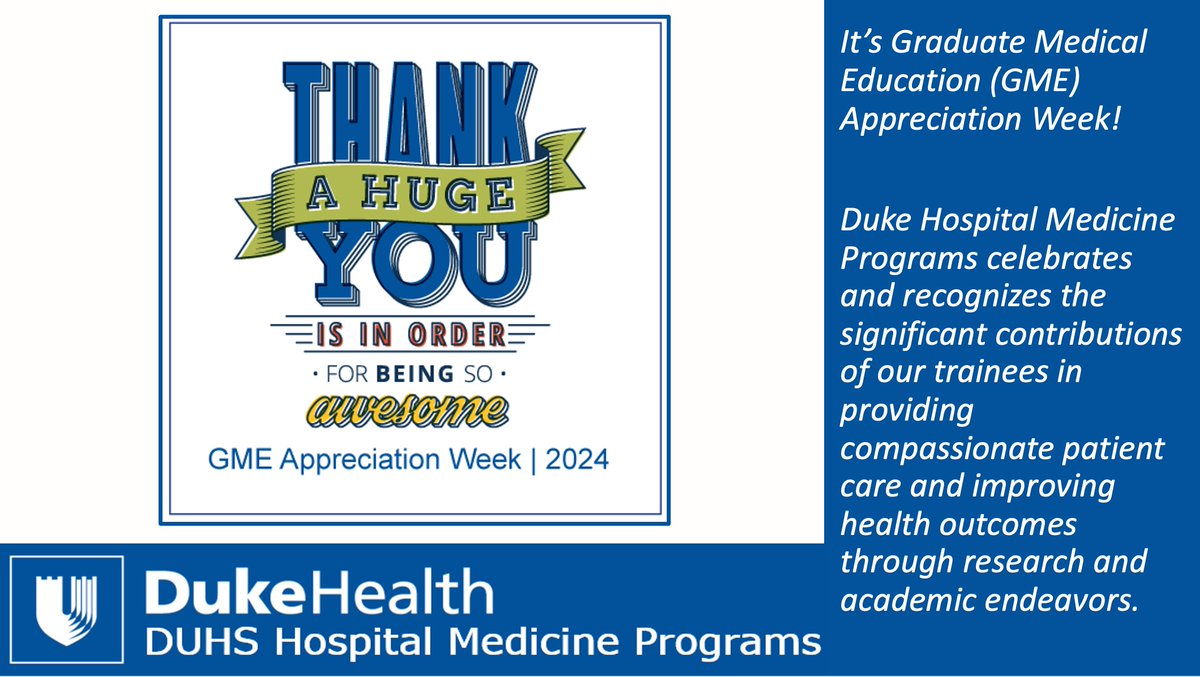 Duke Hospital Medicine (@dukehospitalist) on Twitter photo 