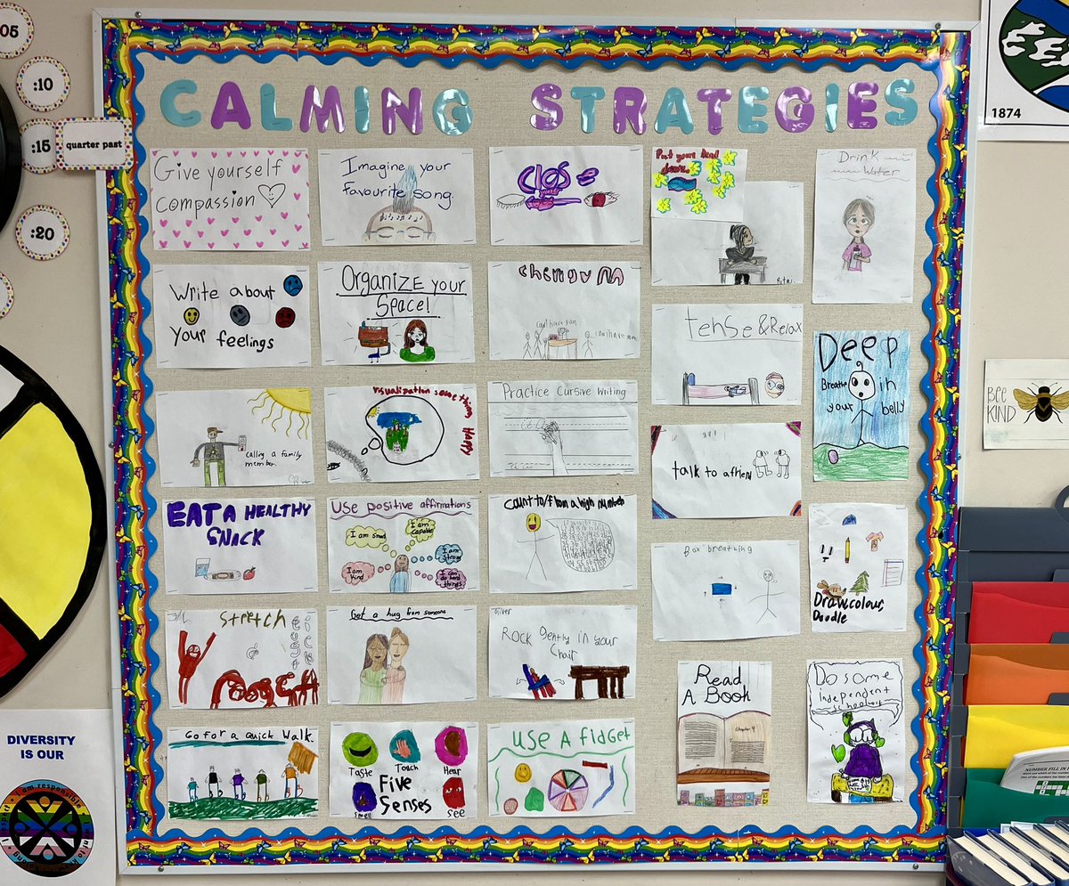 maya80616604's tweet photo. Our students got creative making posters for different self-regulation techniques in health! #internship #calmingstrategies https://t.co/0OOjNdkeUX