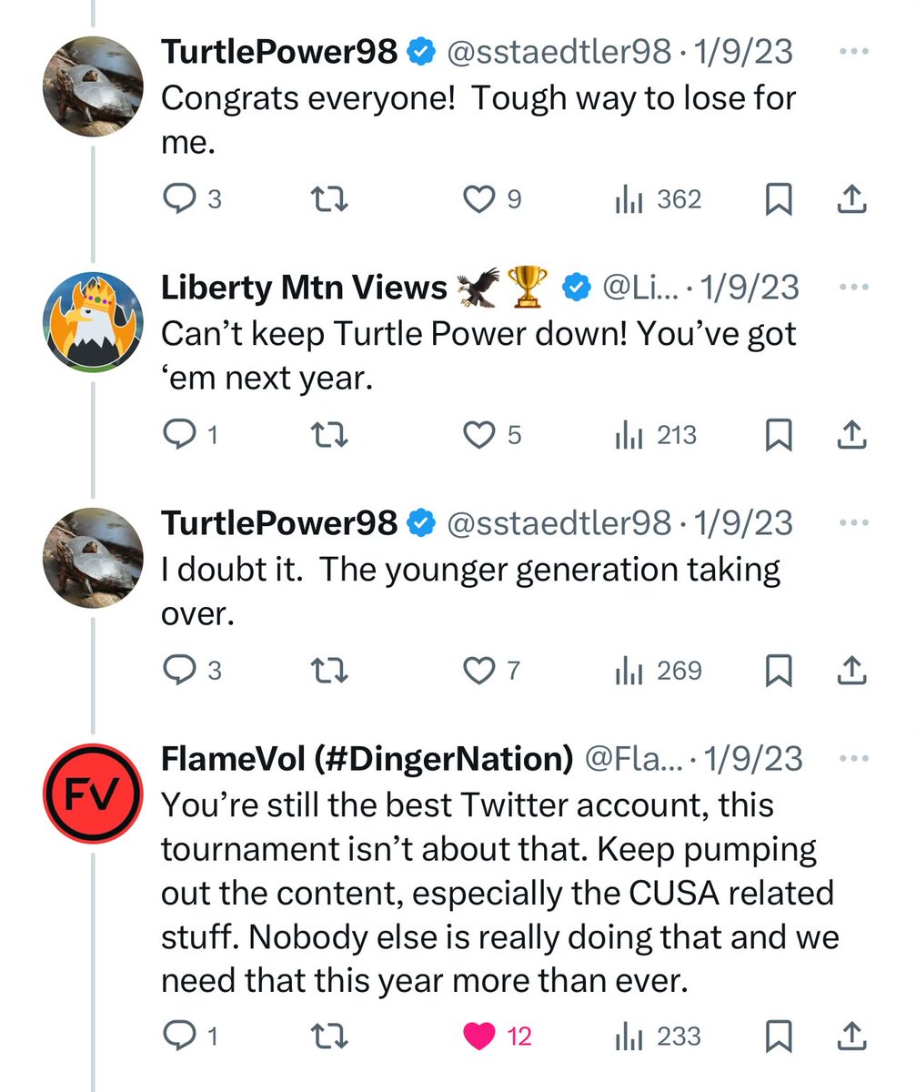 LibertyMtnViews's tweet image. One year ago Turtle was down and out after a Round of 32 exit thinking the times had passed him by. 

But not so! Let’s send @sstaedtler98 to the ‘Ship!!! 🔥🔥🔥 #LTBC