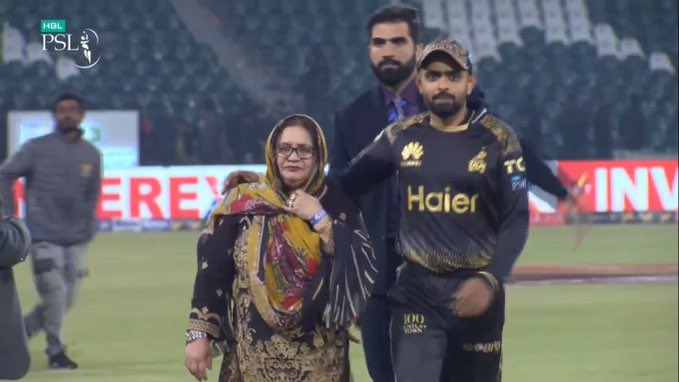 Scoring his 11th T20 century infront of his mother just king Babar Azam thing.