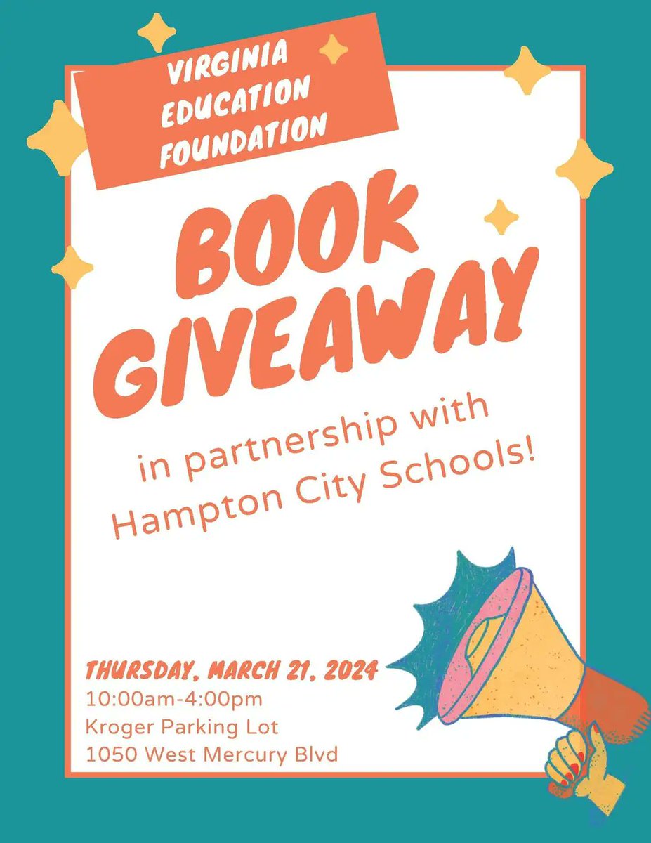 Save the Date...@HamptonCSchools Book Giveaway