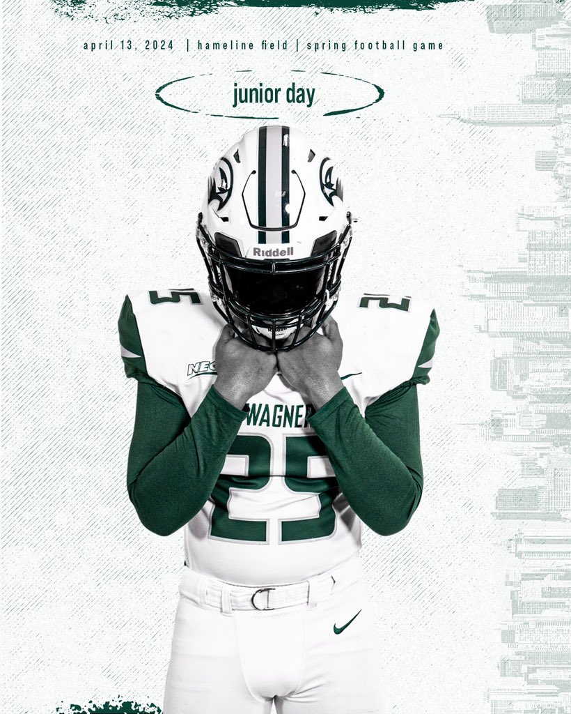 Thank you @coachsotoj for the @Wagner_Football Junior Day invite! Can’t wait to visit and learn more about the program! @Coach_Matos @tommasella @DeepDishFB @JennyCz27 @GridironRams