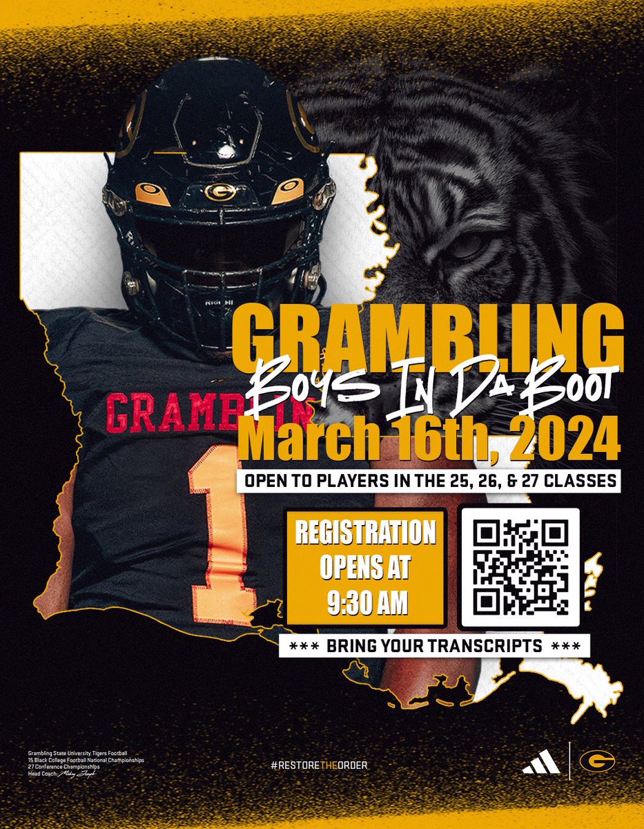Underclassmen we are looking for you. March 16. On-site registration begins 0930. #gramfam