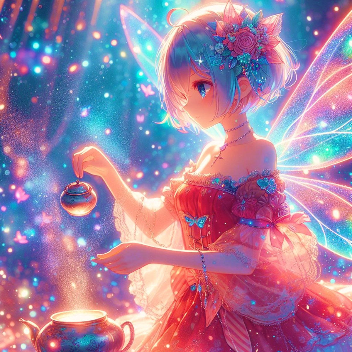 Fairy Illustration Fantasy,Tuesday LTX #AIイラスト #妖精 #dalle3