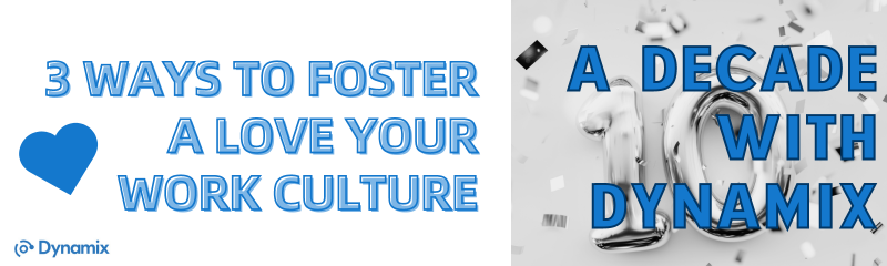 When a person is unhappy or frustrated at work, it seeps into all they do. We celebrate our decade with Dynamix series with Jenny and Tom sharing 3 Ways to Foster A Love Your Work Culture bit.ly/42XHMUT