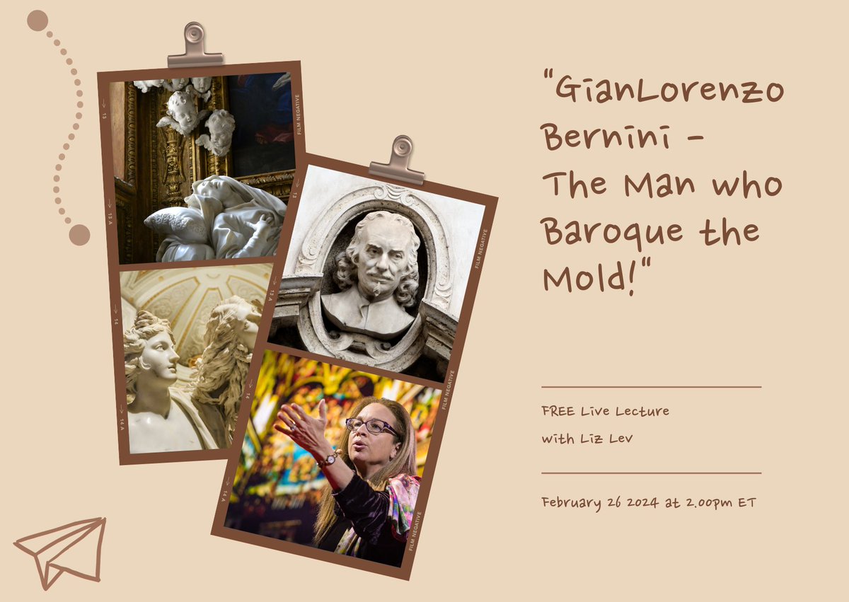 MastersRome's tweet image. Today don't miss the superstar of sculpture, GianLorenzo Bernini who pioneered the brilliant era of Baroque art.
Follow @lizlevrome as she shares great stories and immerses you in the masterpieces of this artistic genius
Sign up here bit.ly/TheManwhoBaroq…