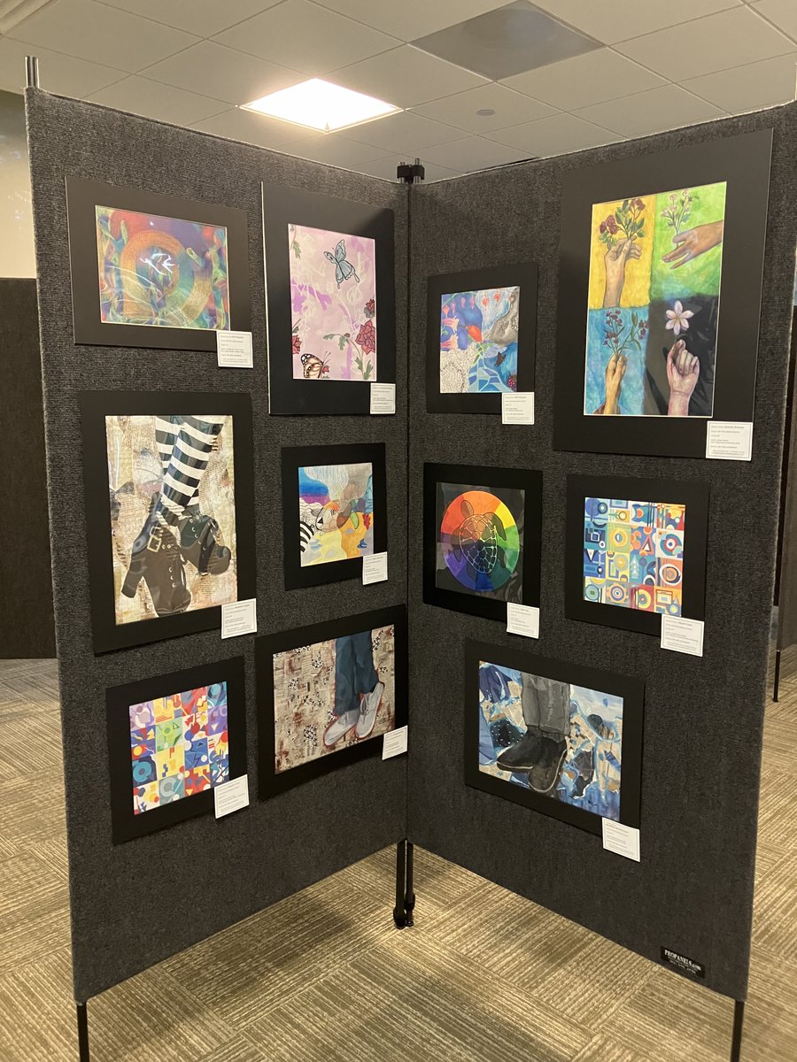 Celebrating problem solving and creativity during Youth Art Month. YAM emphasizes the value of art education for all children. Polk showcasing 7th and 8th grade art students. #PanthersPersevere #cfbproud
