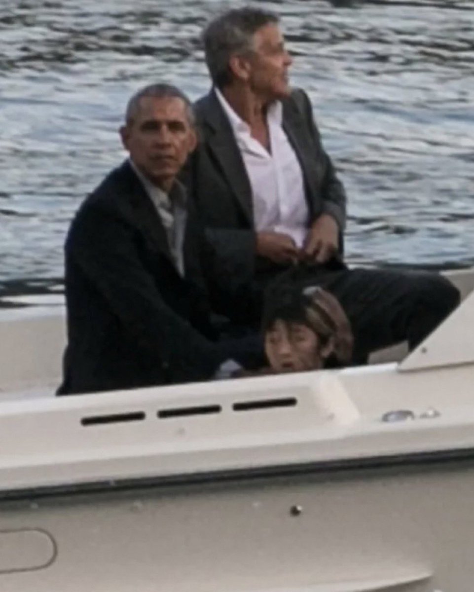 Where was President Obama and George Clooney going?