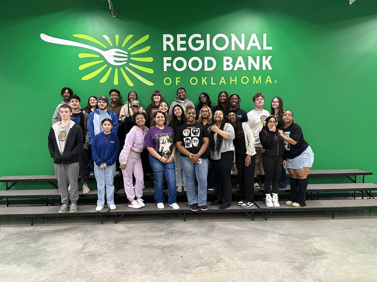 NHS and student council working together at the Regional Food Bank to help others!