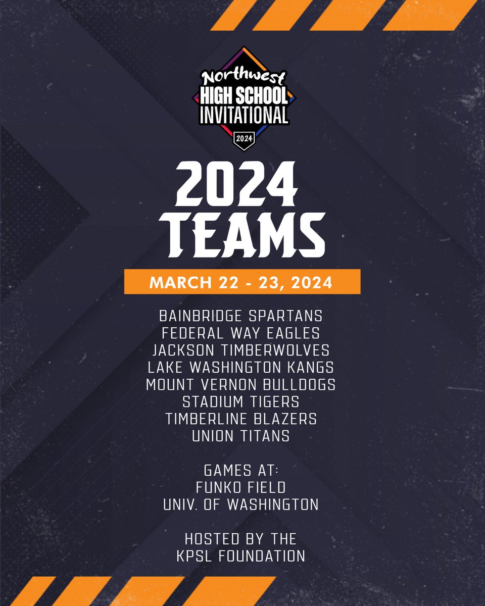 With high school baseball starting today in the state of Washington, we wanted to wish everyone luck on their 2024 season and also announce the list of teams participating in this year’s Northwest High School Invite! March 22-23 at Husky Ballpark & Funko Field - see you there!