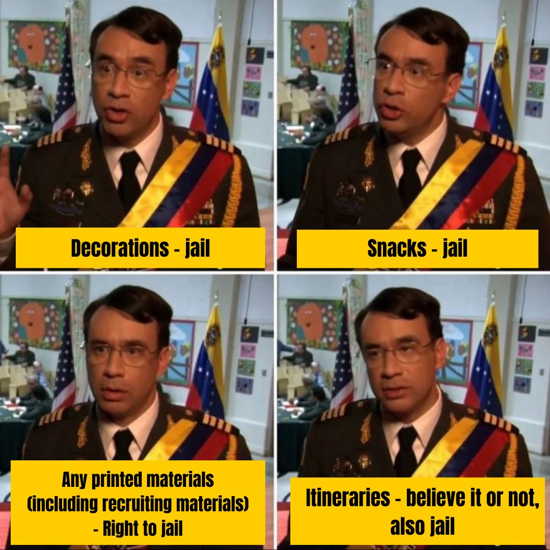 Coaches and staff, remember you cannot place any of the following items in a PSA's hotel room during their official visit. Otherwise... #StraightToJail