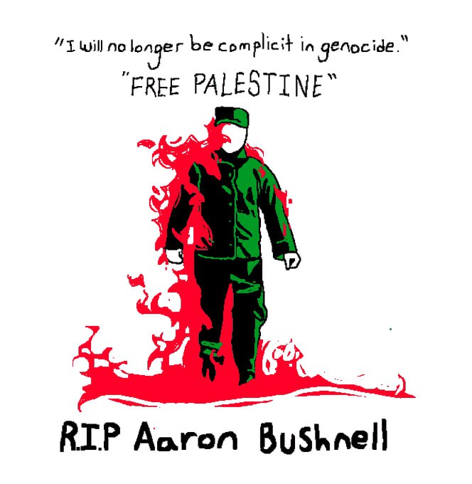 SprinterPress's tweet photo. An American soldier named #AaronBushnell , who set himself on fire in Washington to protest the misdeeds of the Israel against the Palestinians, is now a global hot name.
You can participate in the global protest on social network X with this person's hashtag https://t.co/neZ5ST5SmO