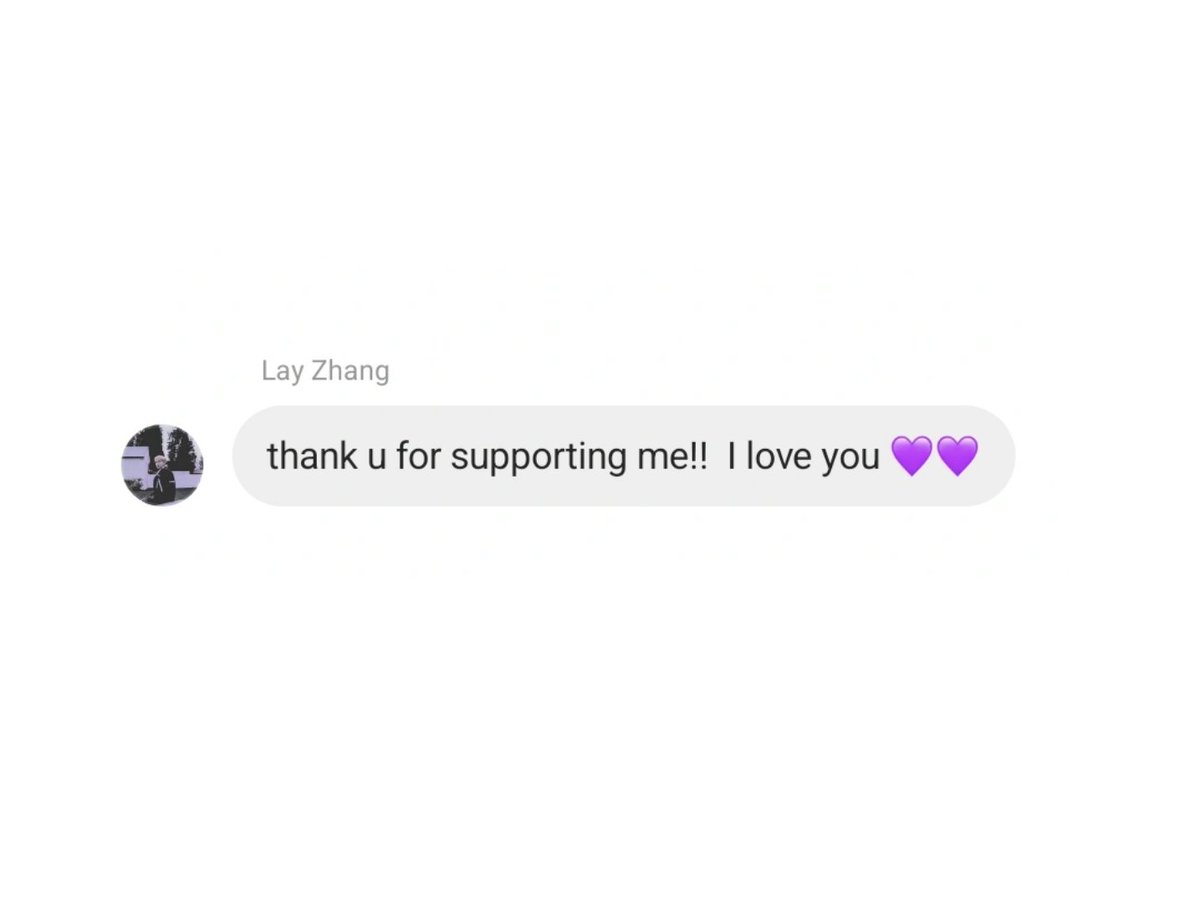 a dm from yixing 💜