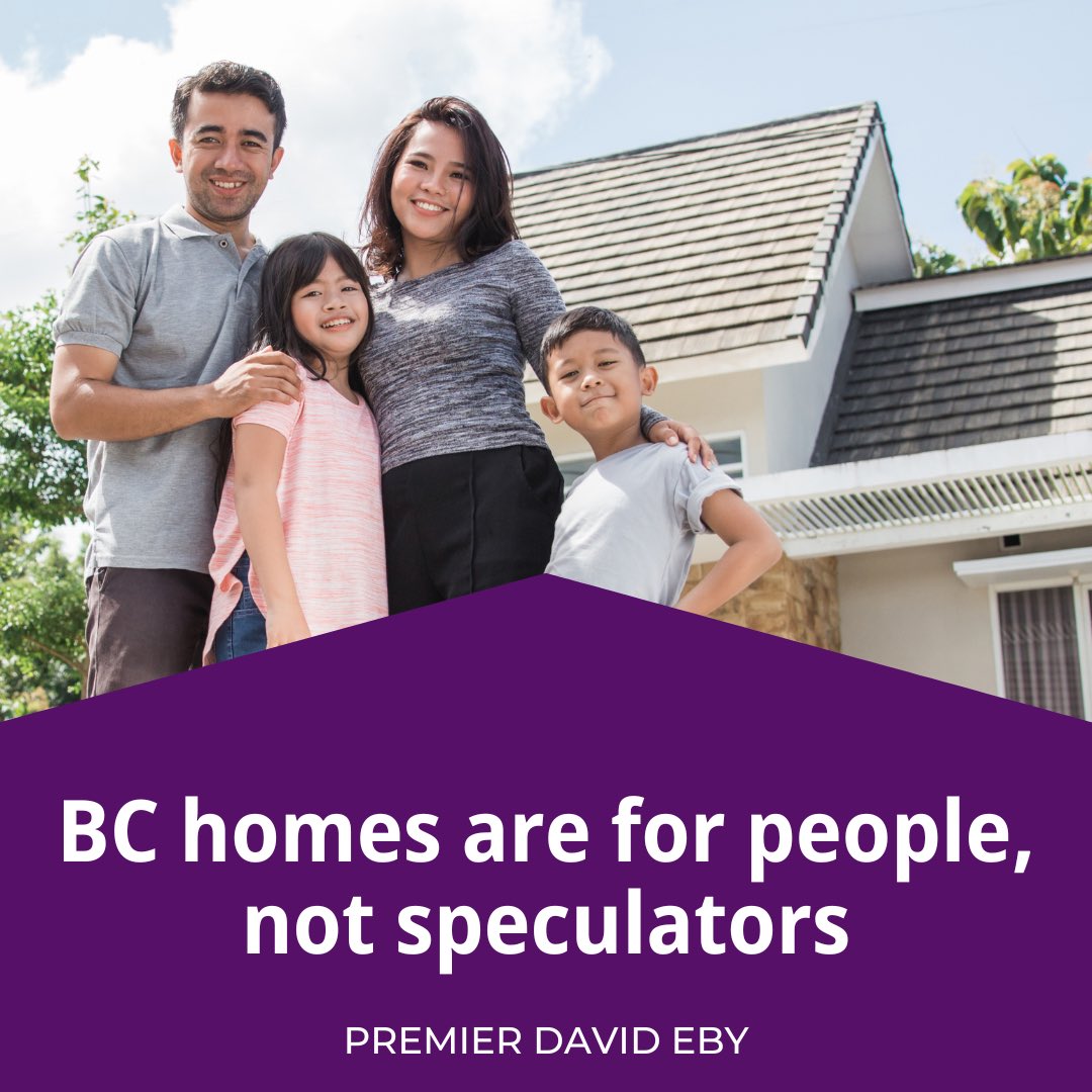 Families shouldn’t have to compete with house-flipping investors. Budget 2024, introduces a house-flipping tax to deter speculators and help families looking for a home they can afford. Learn more: BCBudget.gov.bc.ca