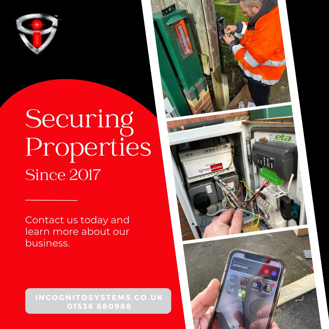IncognitoSystem's tweet image. Trust in Incognito Systems to keep your property secure.

With our expert CCTV and alarm installations, you&apos;re in good hands.

Your safety is our priority. 

Visit incognitosystems.co.uk to find out more. 

#CCTV #Alarm #IncognitoSystems