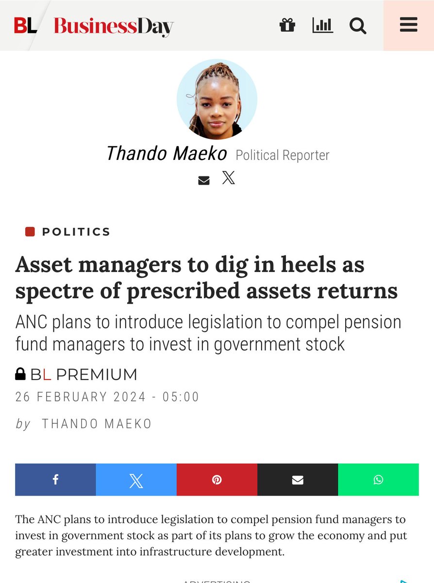 First they rob South Africans through taxes. Then by mismanagement of the economy and the Rand collapse. Now it’s a raid on our retirement savings. BTW most asset manager already hold 20%+ of government bonds. When is it enough? There is little left.